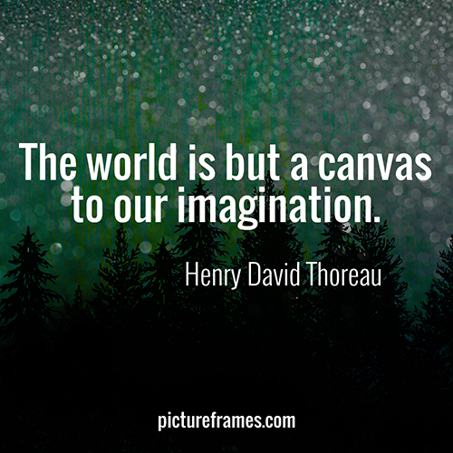 "The world is but a canvas to our imagination." - Henry David Thoreau