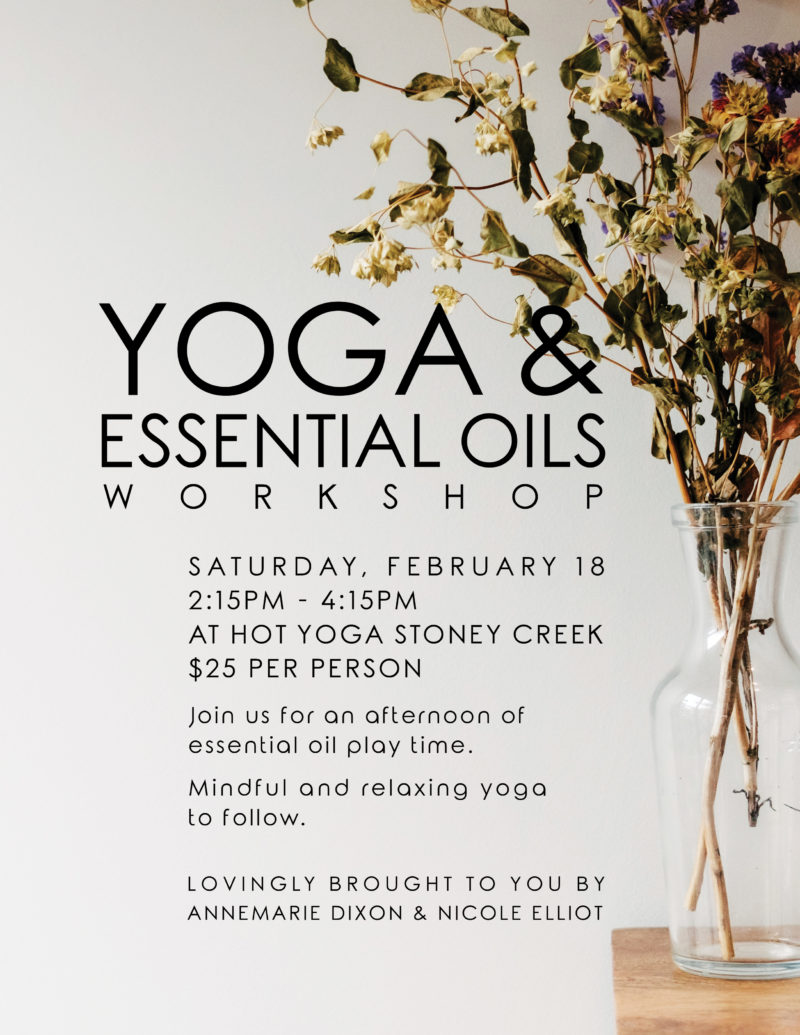 Yoga and Essential Oils Workshop Flyer print